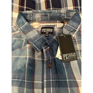 PX Premium Xpressions  Men’s 3XLT Long Sleeve Button Up Shirt Navy Blue MSRP $65